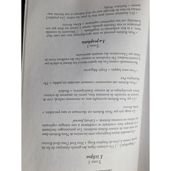 La Prophétie Nora Roberts Roman Fantastique Français Abîmes et Ténèbres 2 Livre - Picture 10 of 16